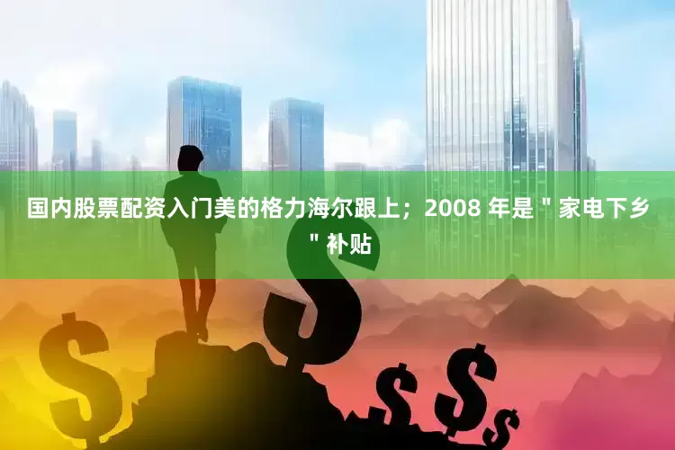 国内股票配资入门美的格力海尔跟上；2008 年是＂家电下乡＂补贴